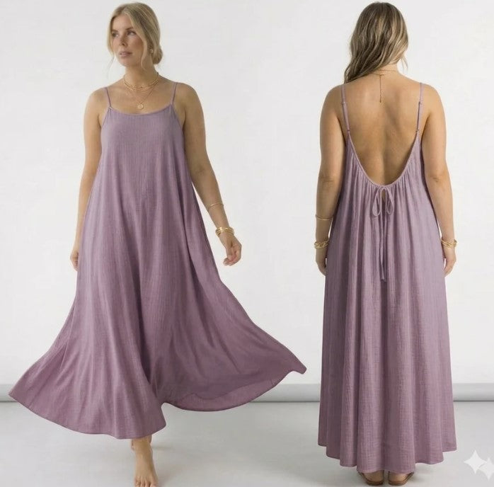 Backless Maxi Cami Dress
