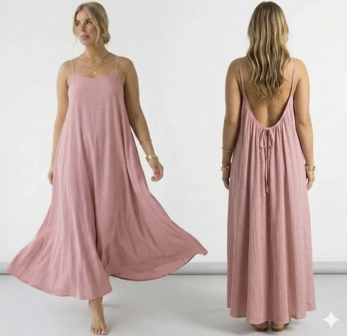 Backless Maxi Cami Dress